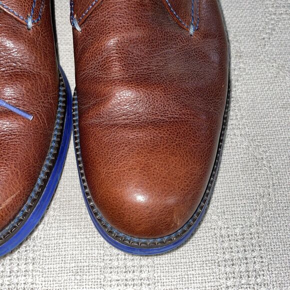 Donald Pliner Men’s Ankle Boots Size 8 M Brown Leather Going out Party Fun - Picture 9 of 12